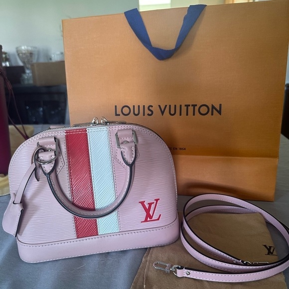 Authentic Louis Vuitton Alma BB Rose Ballerinas w/ red and white.Limited Edition - Picture 3 of 14